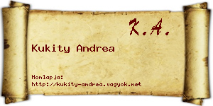 Kukity Andrea névjegykártya