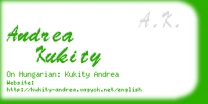 andrea kukity business card